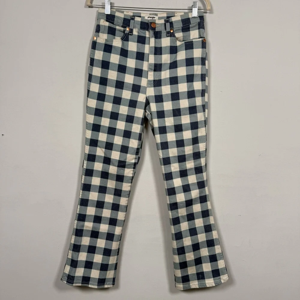 Wrangler Wrock 672 Gingham Cropped Jeans, Size 29, Great Condition! - Picture 3 of 15